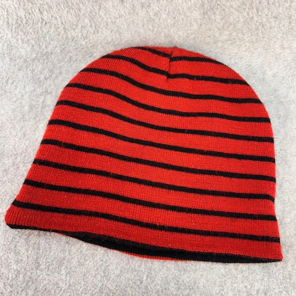 Spider-Man Mask Boys Black Marvel Beanie Reversible Striped Knit Hat OSFM